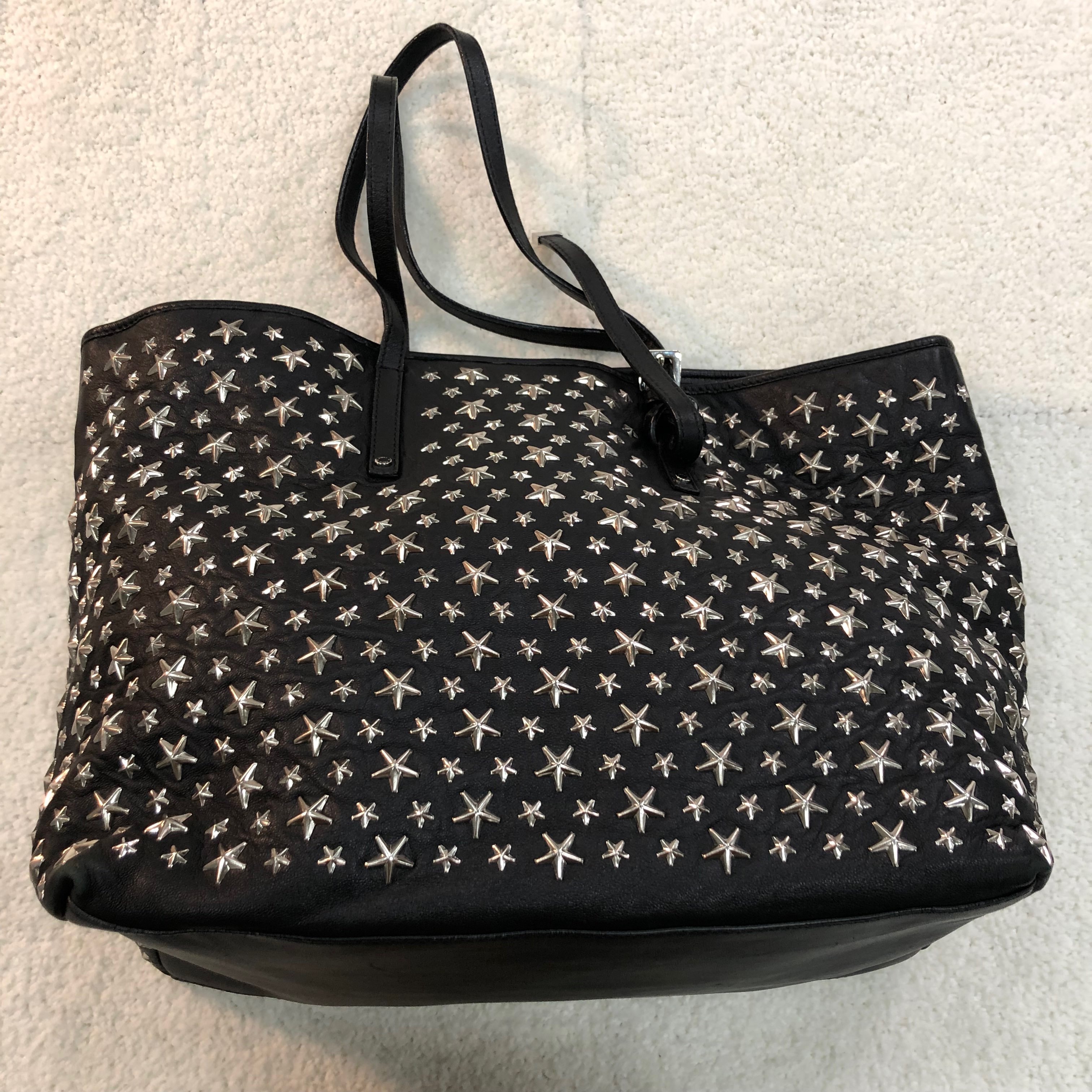 Jimmy Choo Star Studs Tote Bag "Black"