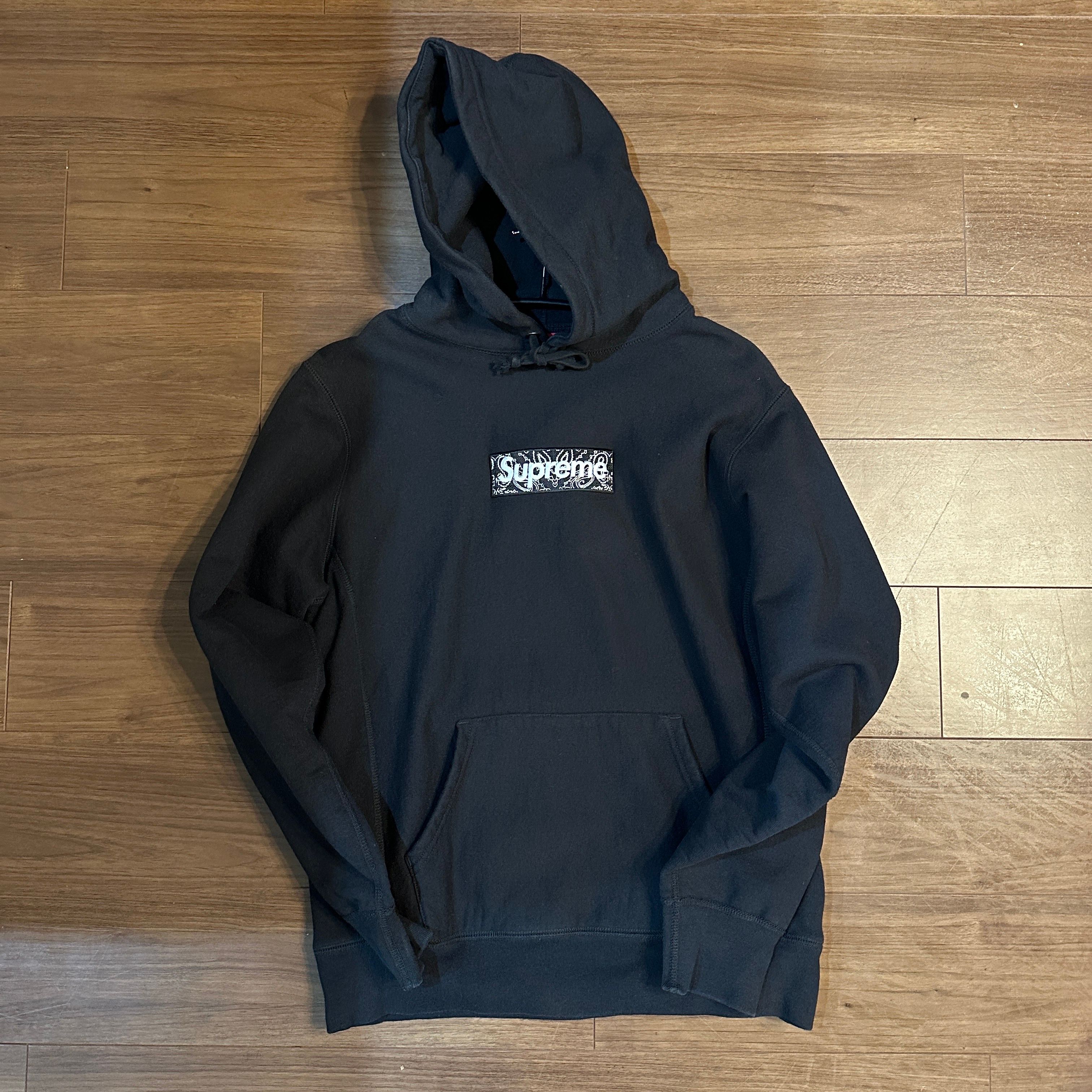 Supreme Bandana Box Logo Hooded Sweatshirt "Black"