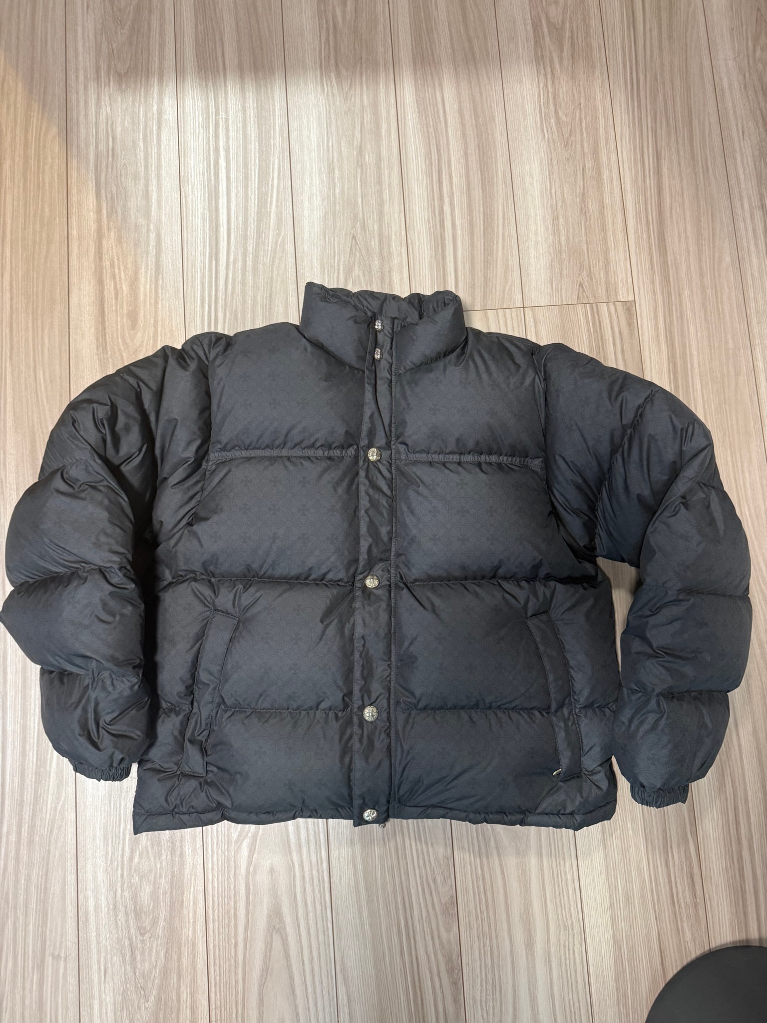 Chrome Hearts Stiff V2 CH Plus Patterned Down Jacket "Black"