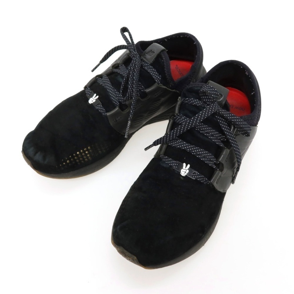【中古】ニューバランス NEW BALANCE スエード スニーカー ブラック【サイズ29】【メンズ】