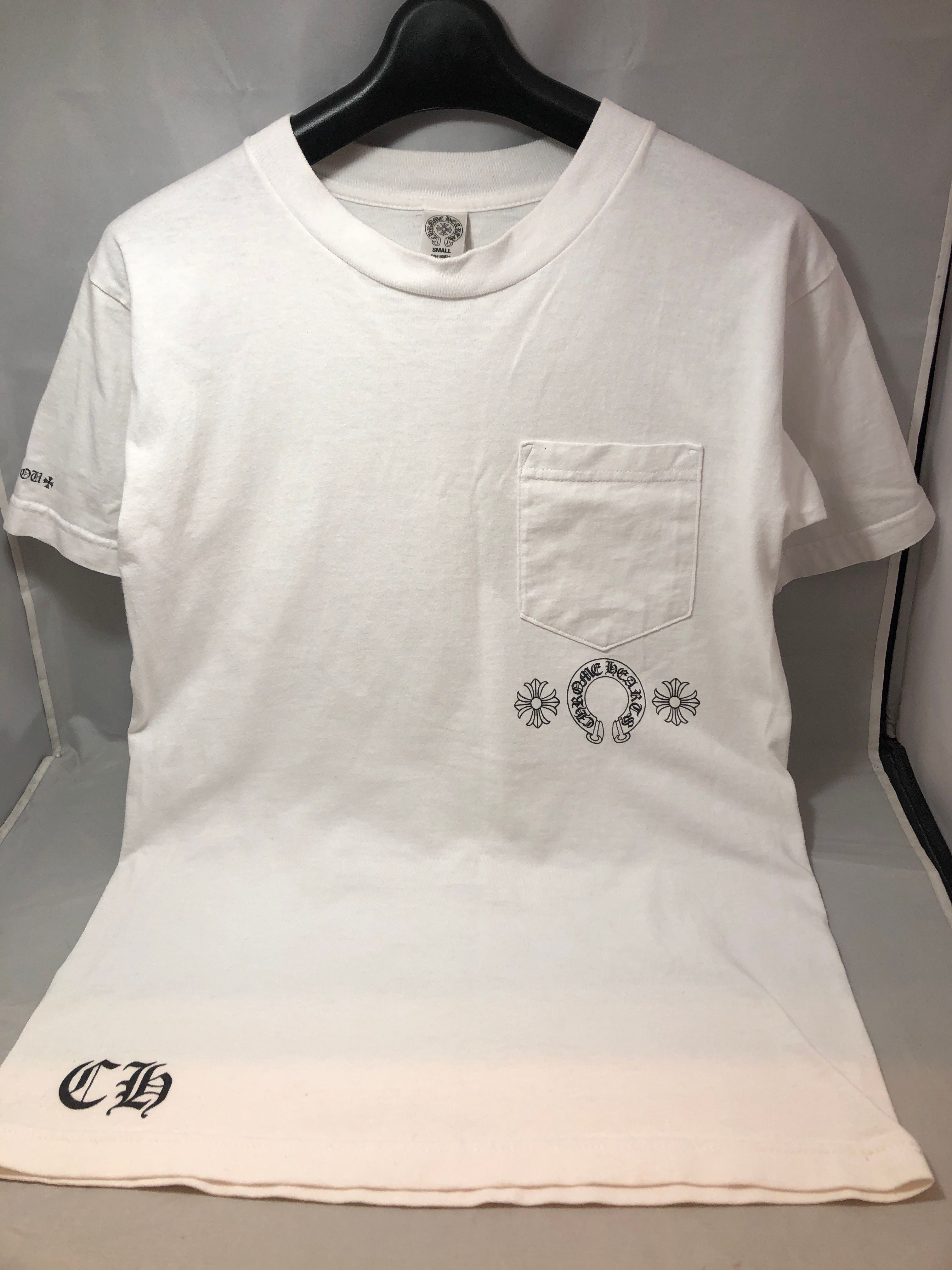 クロムハーツ スクロールラベル ポケット付き半袖Tシャツ