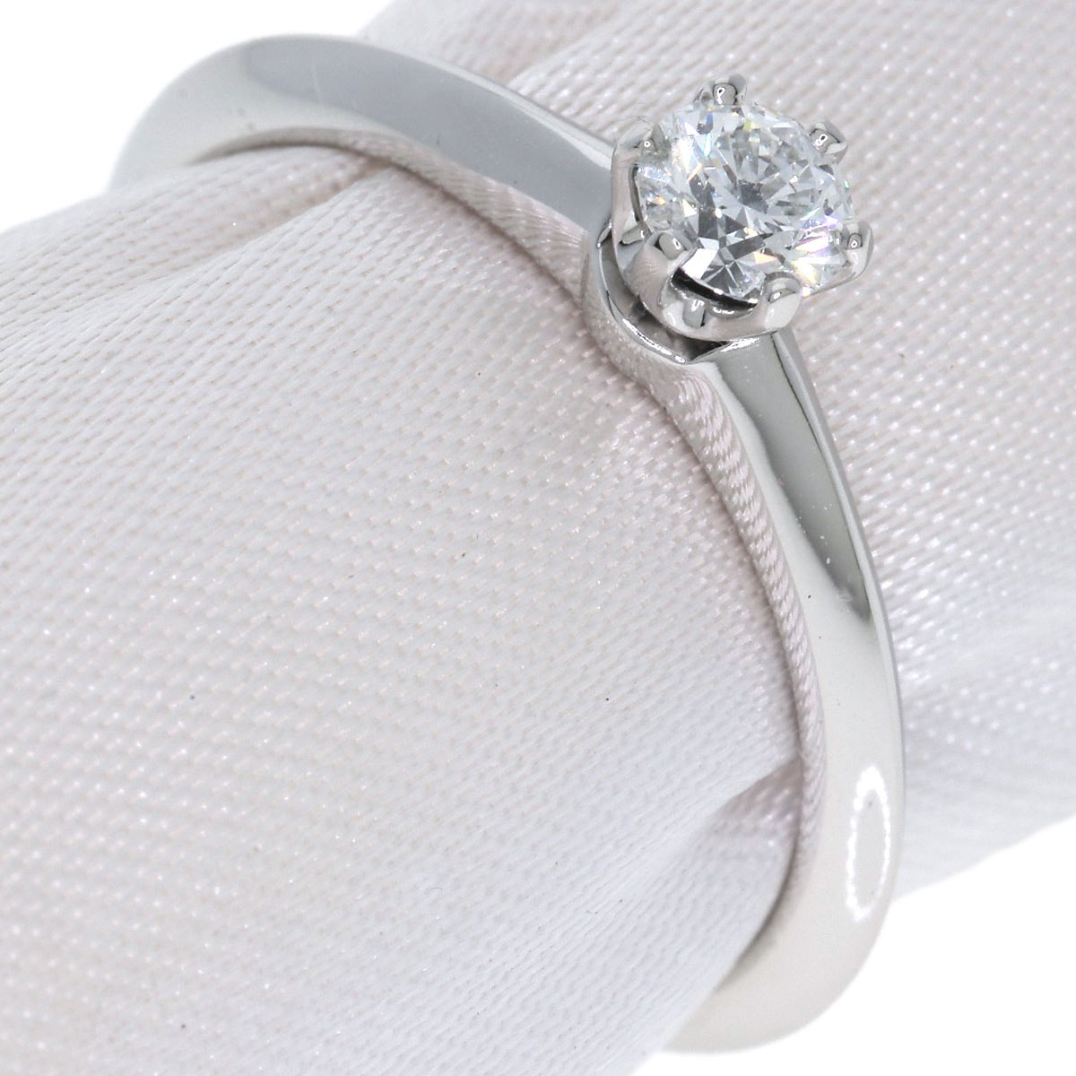 TIFFANY&Co. ティファニー ソリティア ダイヤモンド リング・指輪 PT950 レディース [中古]