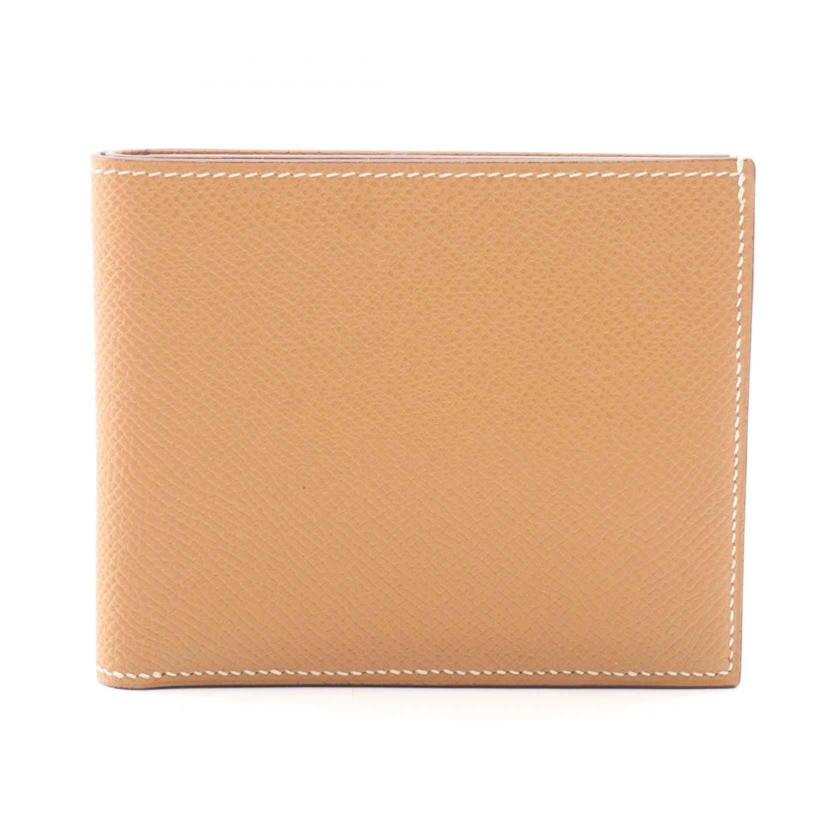 エルメス HERMES MC2 コペルニクス ナチュラルサブレ 二つ折り財布 財布 ヴォーエプソン ヴォーエプソン □K刻印(2007年製造) レディース ブラウン系 【中古】