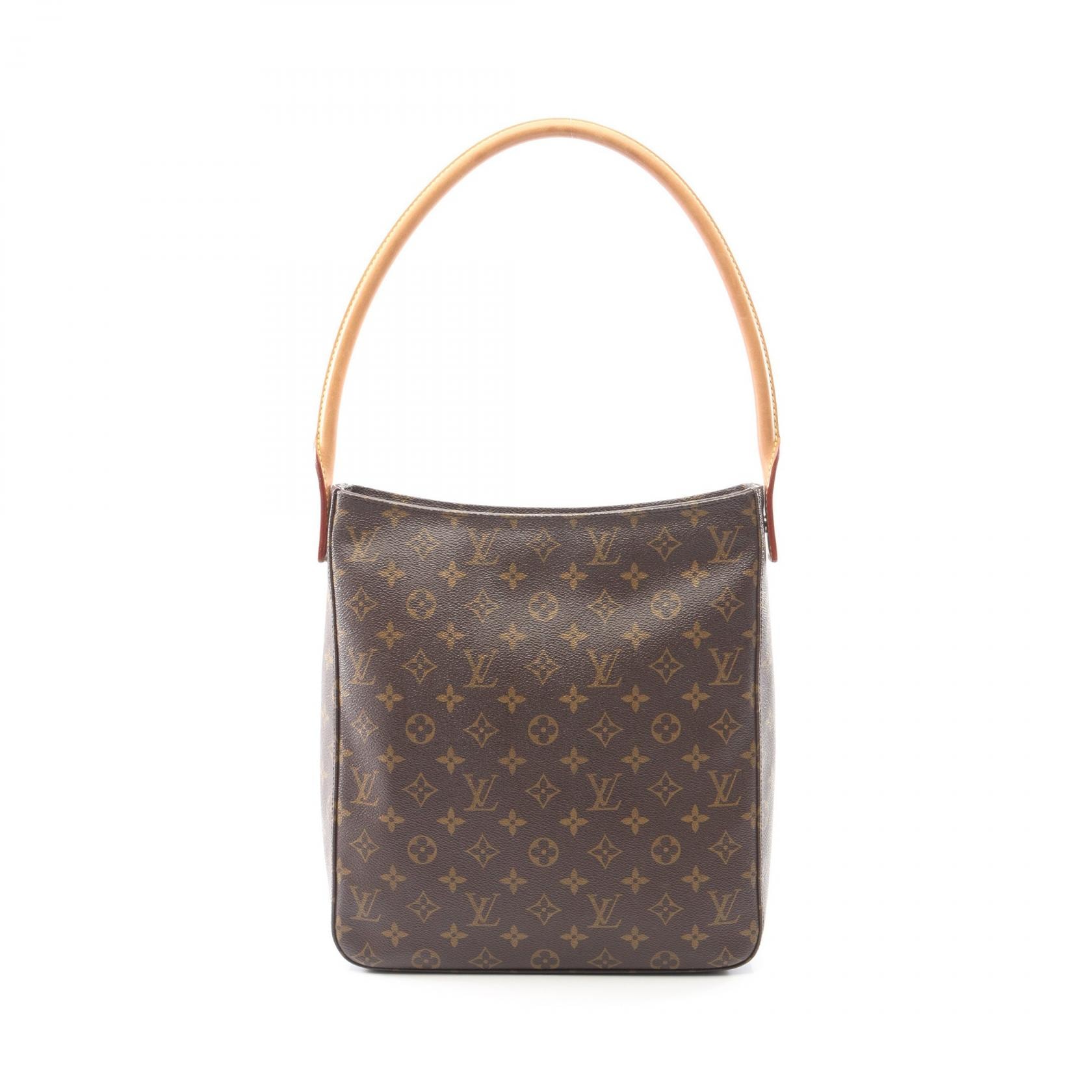 ルイ・ヴィトン LOUIS VUITTON ルーピングGM ショルダーバッグ バッグ PVCコーティングキャンバス レザー モノグラム レディース ブラウン系 M51145 【中古】