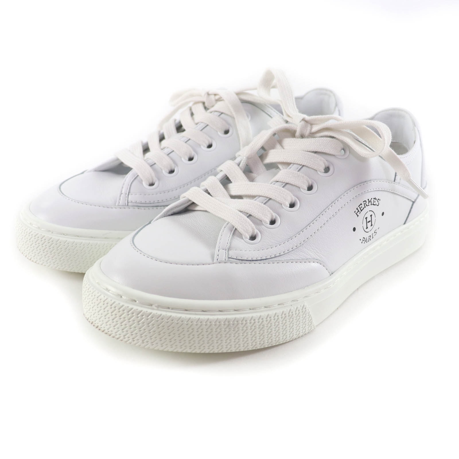 美品 エルメス スニーカー ゲット ホワイト レディース 35.5