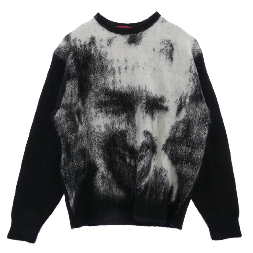 Supreme シュプリーム ニット 25SS x Aphex Twin Mohair Sweater エイフェックス ツイン モヘア セーター ブラック系 ホワイト系 M【美品】【中古】