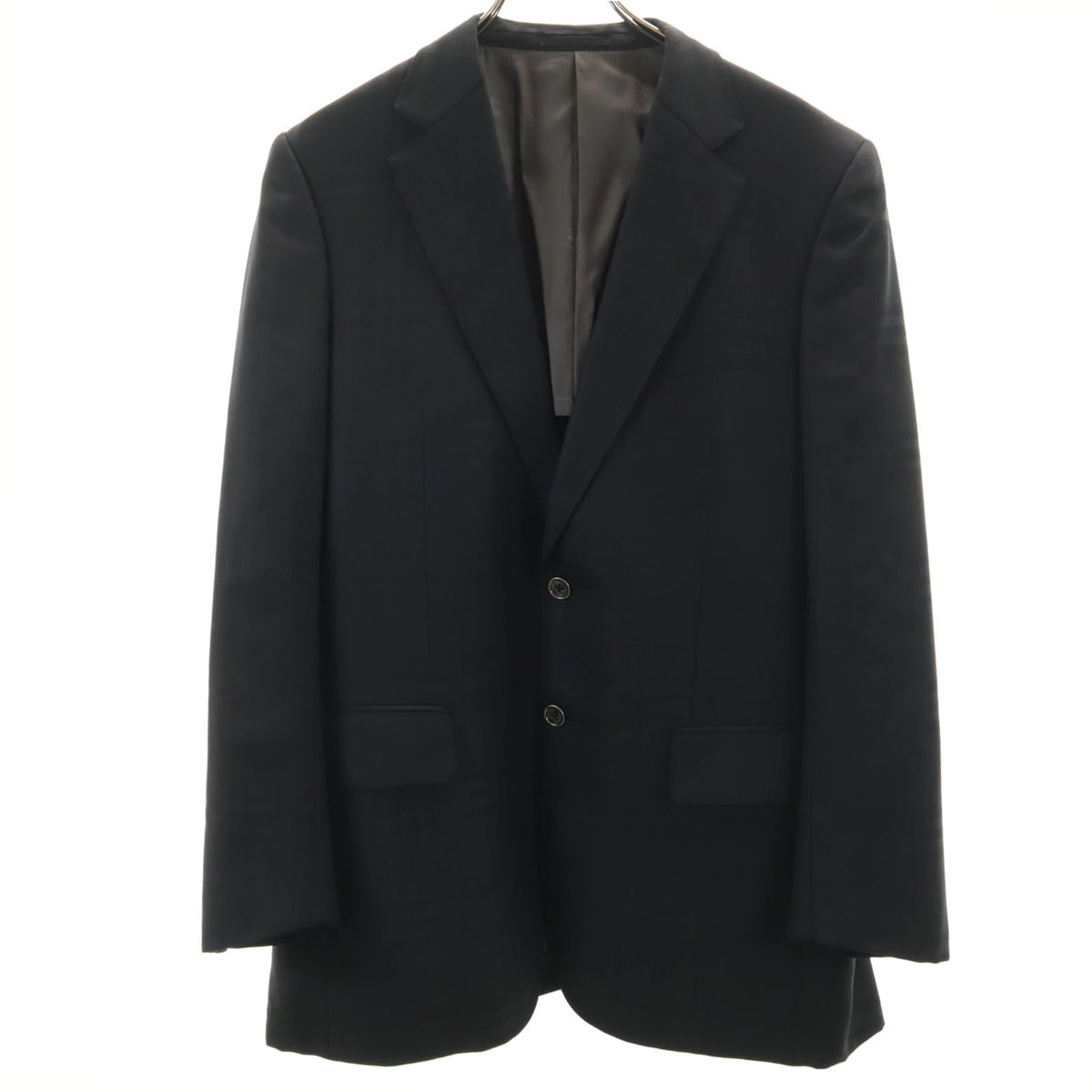 BURBERRY LONDON バーバリーロンドン 日本製 チェック柄 テーラードジャケット A7 ブラック 三陽商会