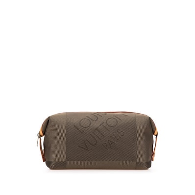 ルイ ヴィトン ダミエ ジェアン トゥルース アルバトロス ポーチ M93089 テール カーキ キャンバス レザー レディース LOUIS VUITTON 【中古】