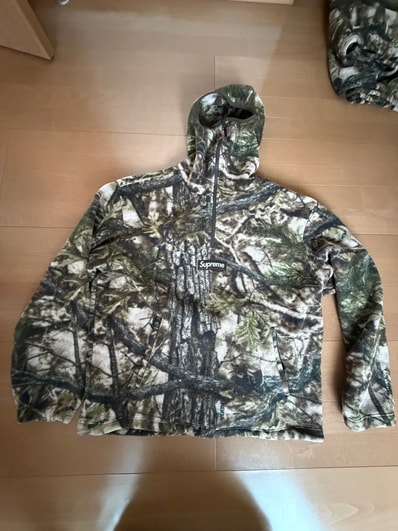 Supreme Polartec Face Mask Half Zip Hooded Sweatshirt "Tree Camo"