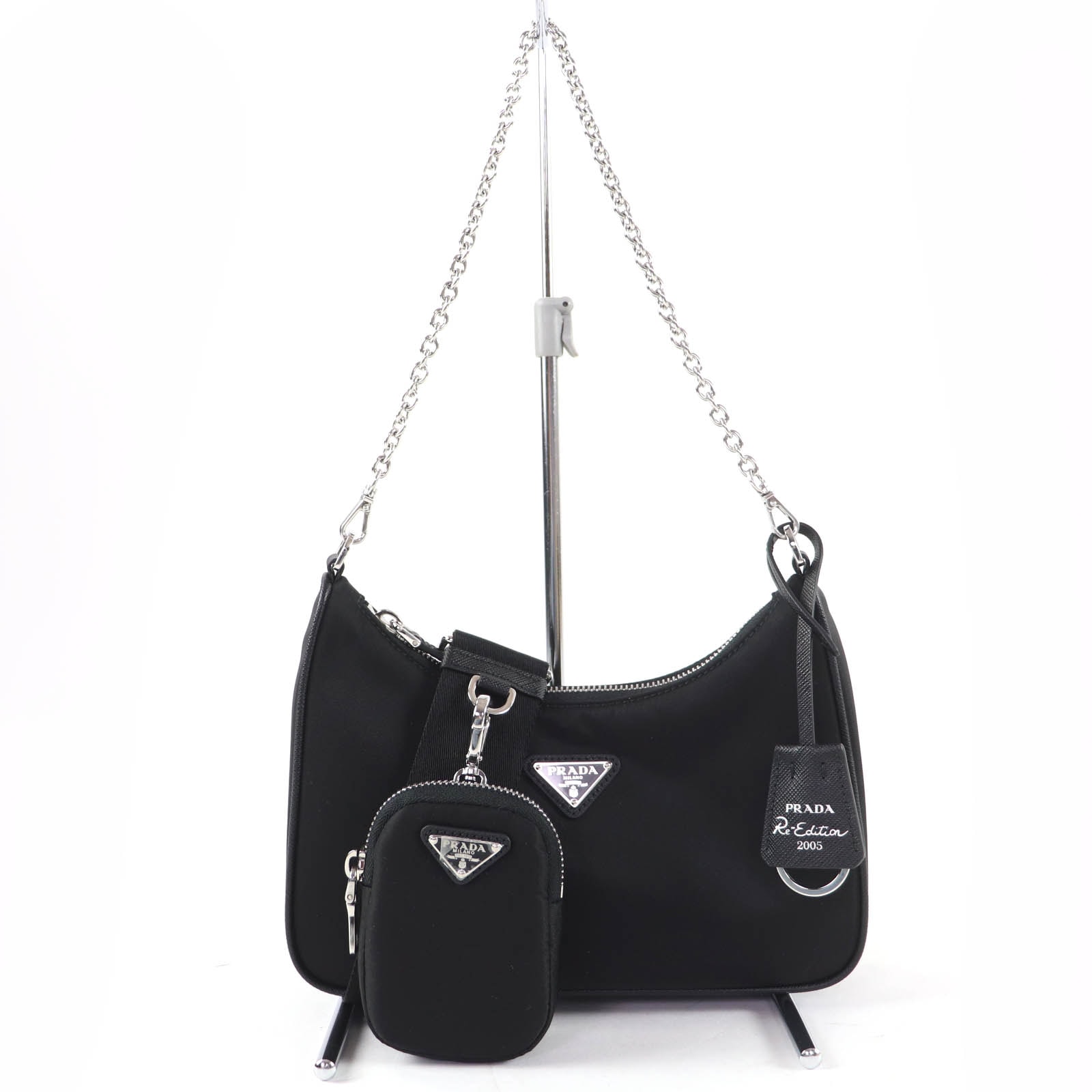 極美品 プラダ ハンドバッグ ブラック レディース 1BH204