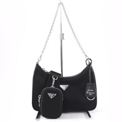 極美品 プラダ ハンドバッグ ブラック レディース 1BH204