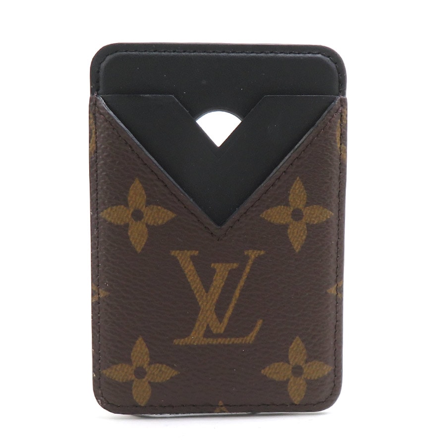ルイ ヴィトン LOUIS VUITTON パスケース カードケース モノグラム マカサー ポルト カルト マグネット モノグラムキャンバス ブラウン×ブラック ユニセックス M13185【中古】 h31969k