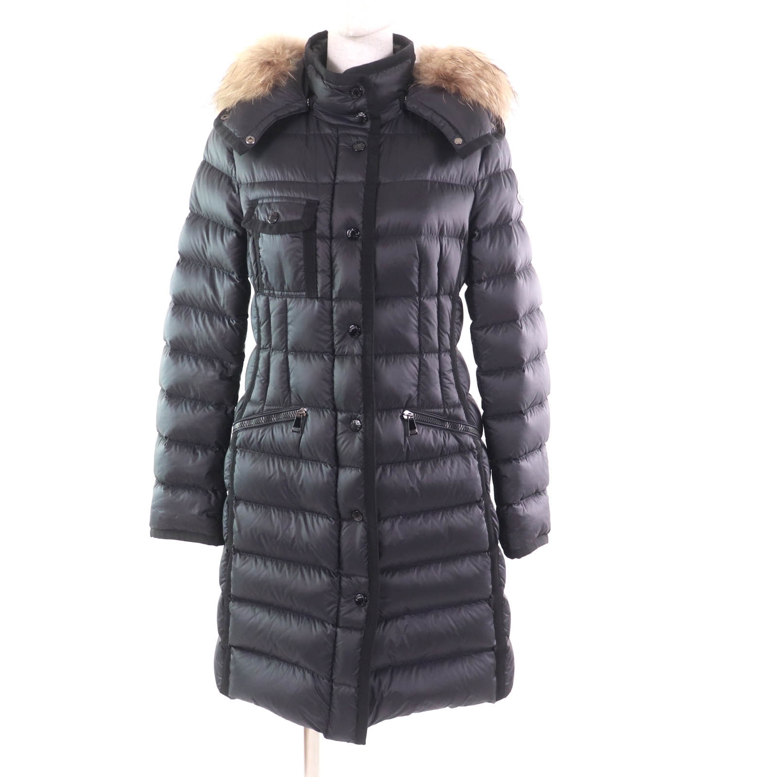良品 モンクレール
ダウンコート HERMIFUR ブラック レディース 1