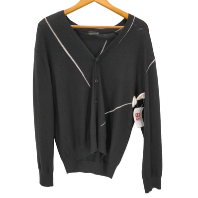 カシミア混 ライン ニット カーディガン【1141994573992】