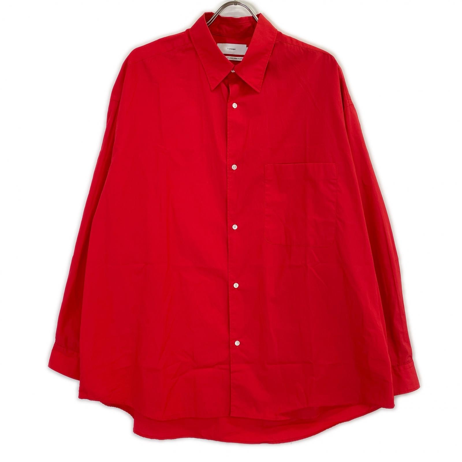 グラフペーパー Broad L/S Oversized Regular Collar Shirt ブロードロングスリーブオーバーサイズドレギュラーカラーシャツ F