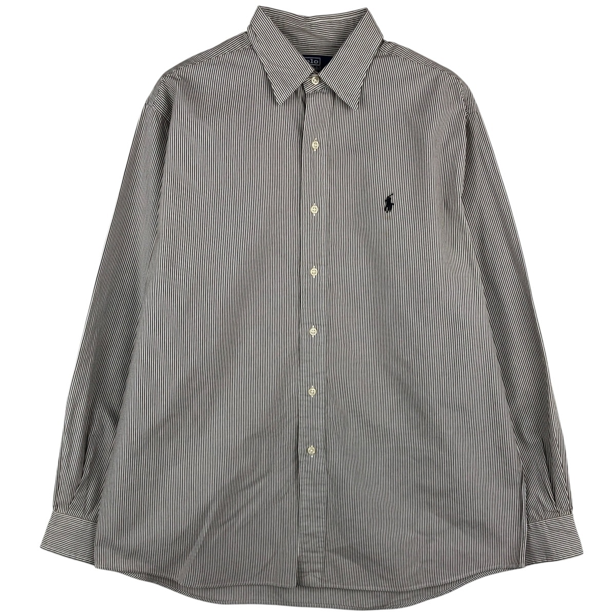 古着 ラルフローレン Ralph Lauren POLO by Ralph Lauren LOWELL SPORT 長袖 コットンストライプシャツ メンズL相当/eaa459812