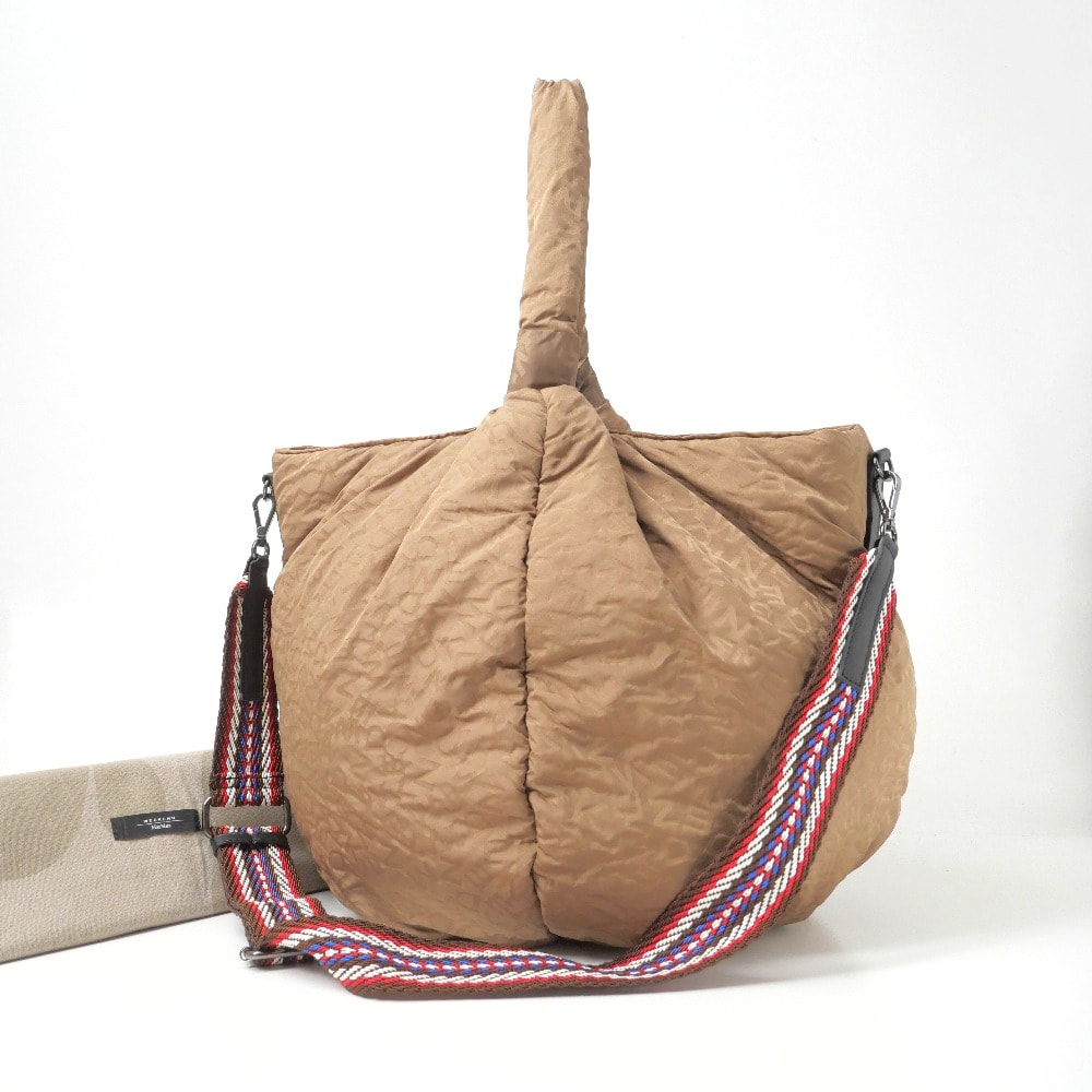 ■美品■Weekend Max Mara ウィークエンド マックスマーラ ショルダーバッグ 2WAY ハンドバッグ 中綿 総柄 ポリエステル イタリア製 ブランド古着【中古】20260825/RB0437