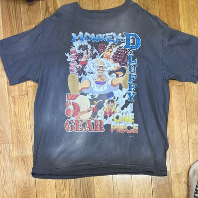 SAINT Mxxxxxx x ONE PIECE OP_SS T-Shirt/Luffy "Black"