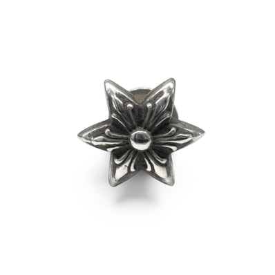 CHROME HEARTS 美品 クロムハーツ STUD CUT OUT STAR スタッド カットアウト スター ピアス 片耳 SV925 14K シルバー インボイス・袋付属 クロス クロム アクセサリー ABランク 中古 鑑定済 クロムピアス