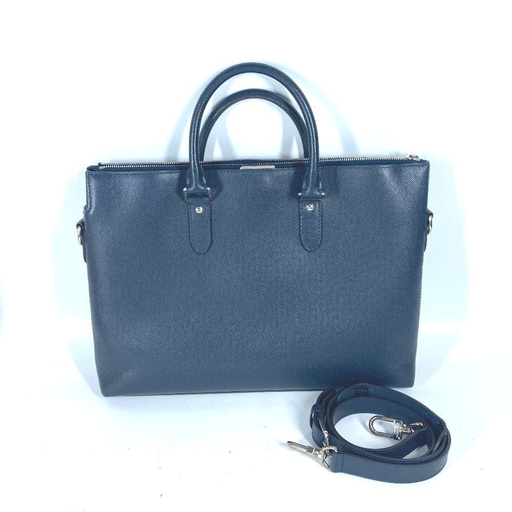 ルイヴィトン LOUIS VUITTON アントン M33417  タイガ 2WAYバッグ カバン 斜め掛け ショルダーバッグ ビジネスバッグ タイガレザー ブルーマリーヌ ネイビー