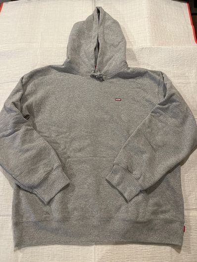 Supreme Enamel Small Box Hooded Sweatshirt "Heather Grey"