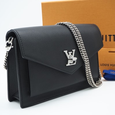 美品 LOUIS VUITTON ルイ・ヴィトン トリヨン ポシェットロックミー M63471 2wayショルダーバッグ ブラック トリヨンレザー レディース