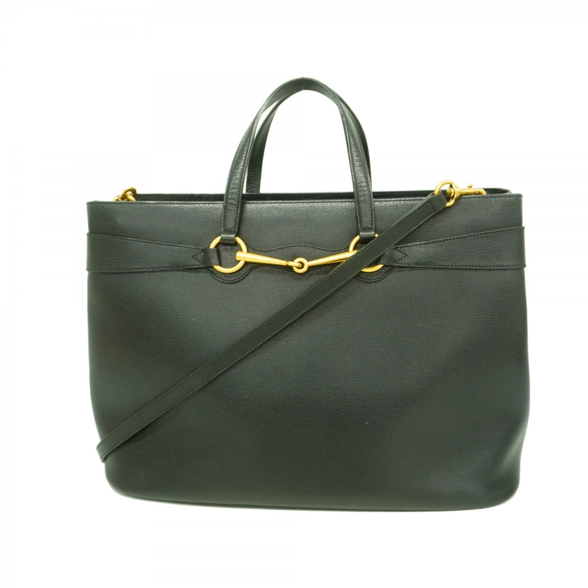 【6ce6368-k】グッチ トートバッグ ホースビット 320903 レザー ブラック ゴールド金具 2wayバッグ【中古】レディース