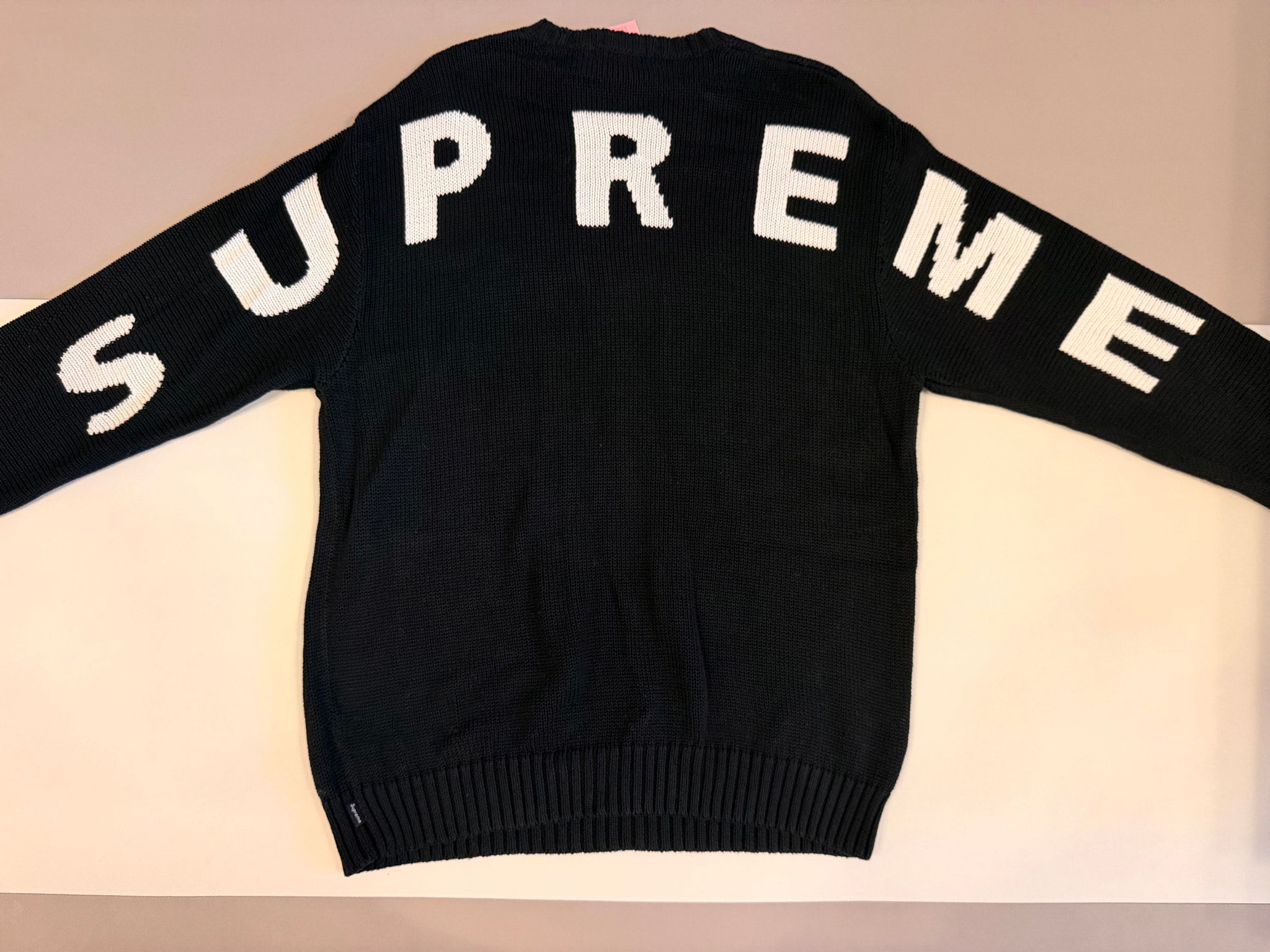 Supreme Back Logo Sweater "Black"