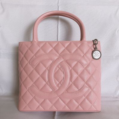 CHANEL Caviar Skin Reprint Tote "Pink"