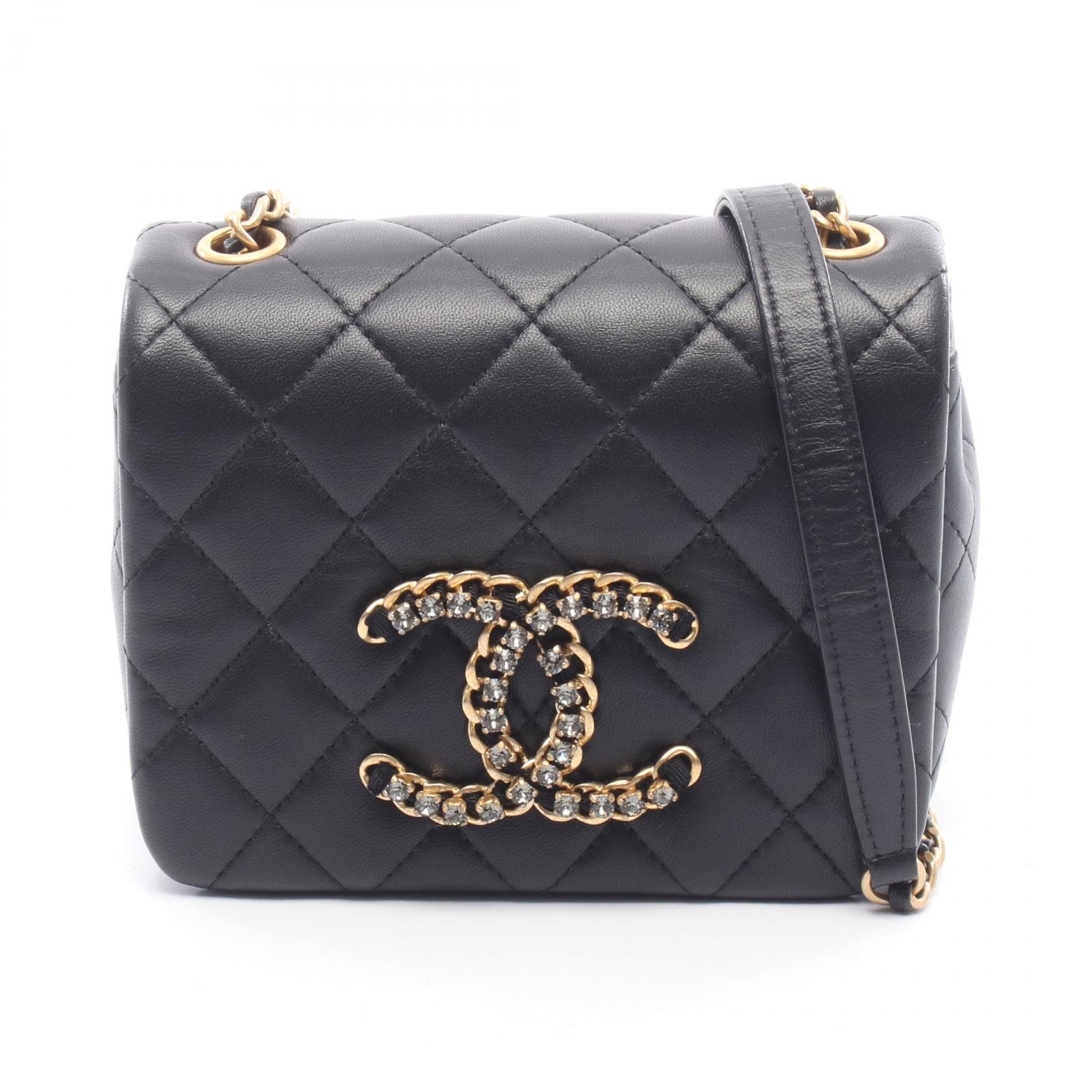 シャネル CHANEL マトラッセ ショルダーバッグ バッグ ラムスキン(羊革) レディース ブラック系 AS2599 【中古】