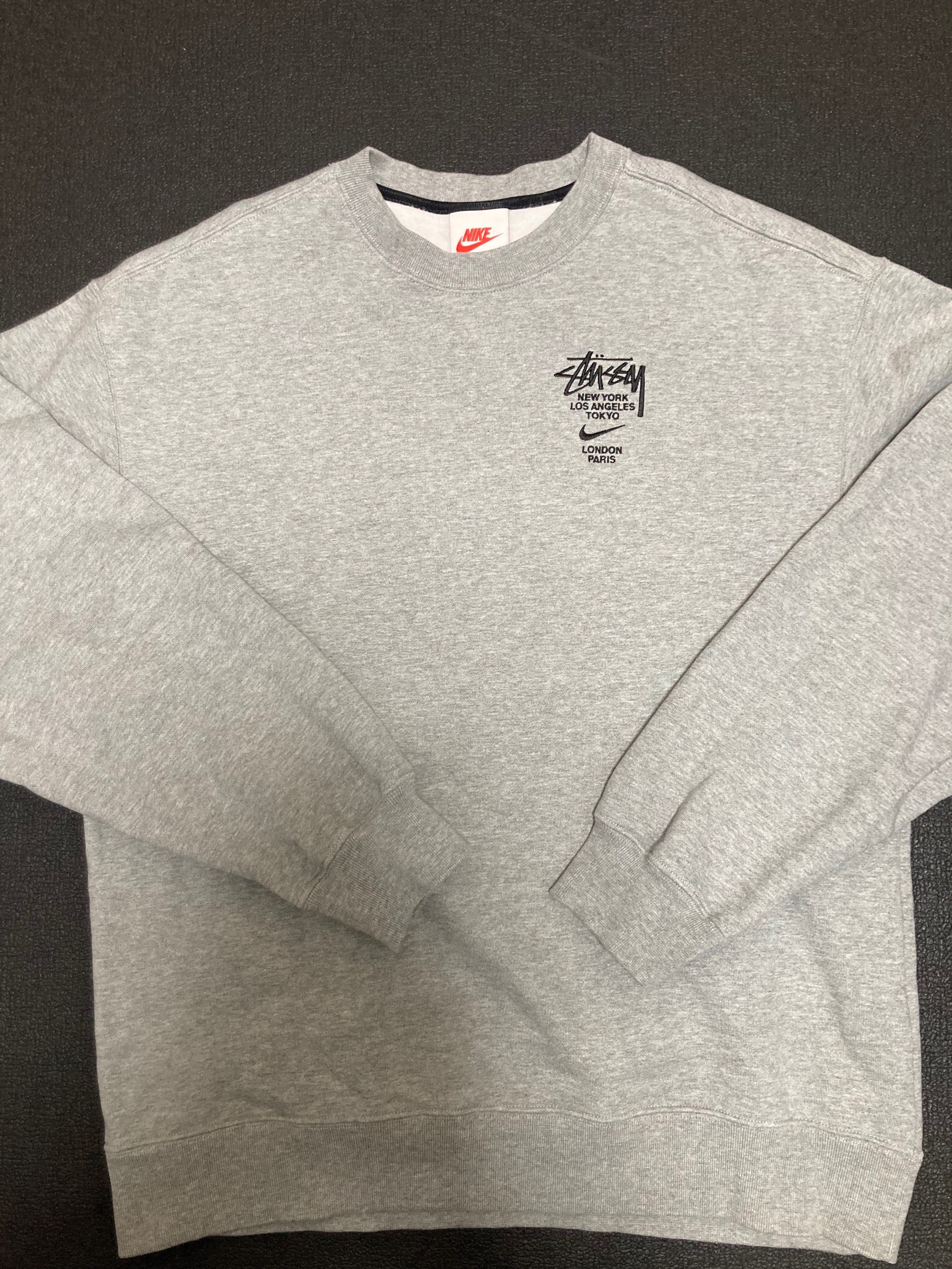 Nike x Stussy International Crewneck Sweatshirt (US Size) "Grey" DC4198-050
