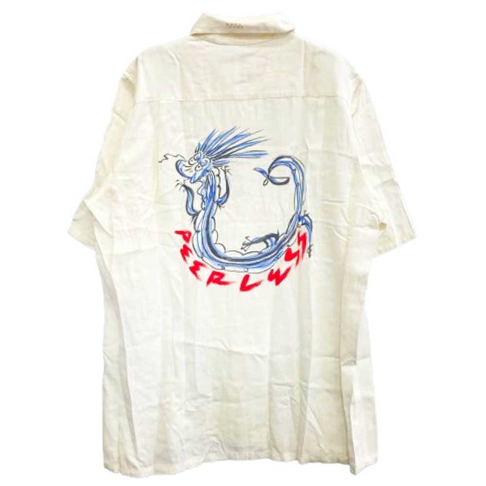 VISVIM ビズビム 半袖シャツ 20SS 0120105011021 FREE EDGE SHIRT S/S RAYON バックペイント レーヨン 半袖 オープンカラー シャツ ホワイト系【中古】