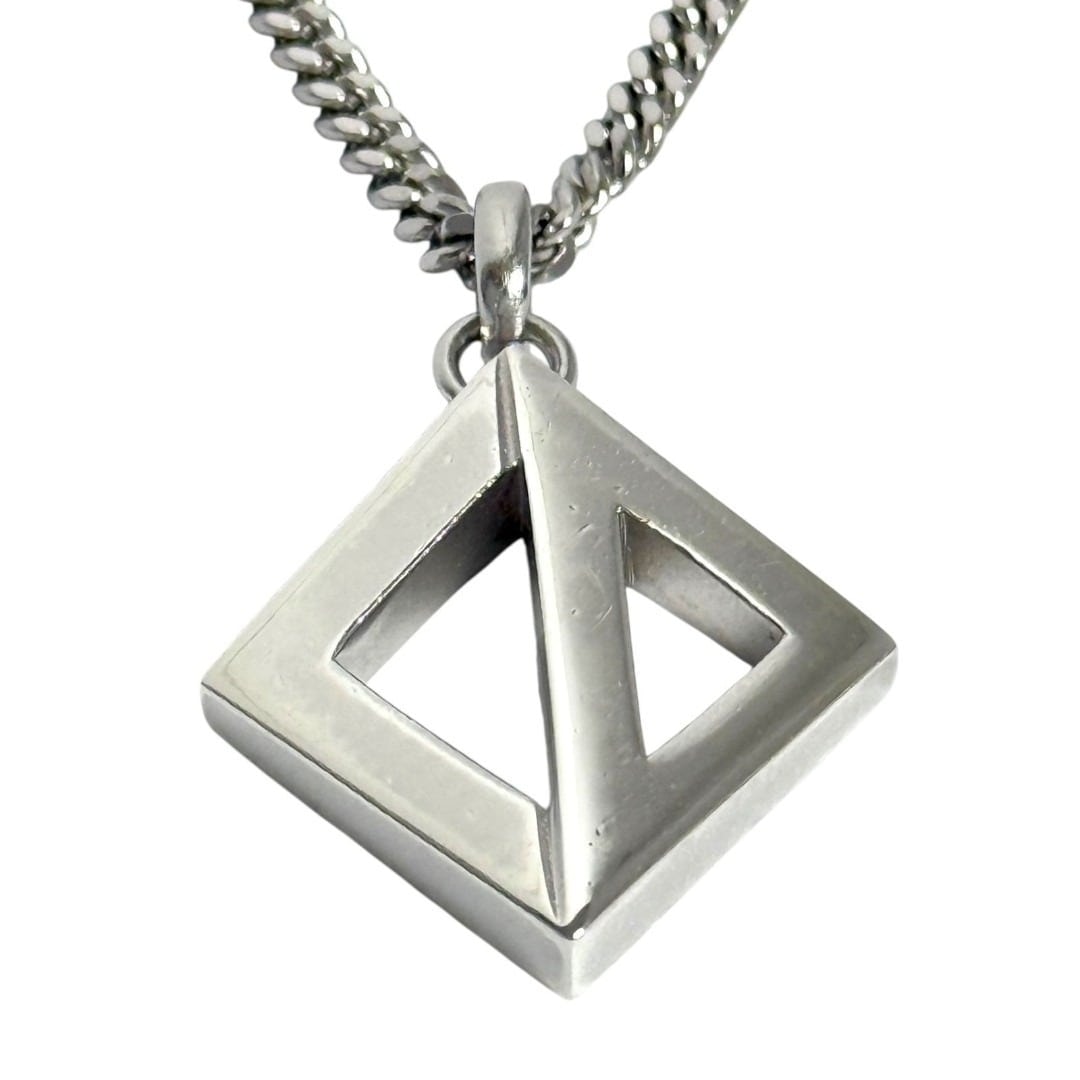 ディオール メンズ CD ダイヤモンド ペンダント ネックレス シルバー 925