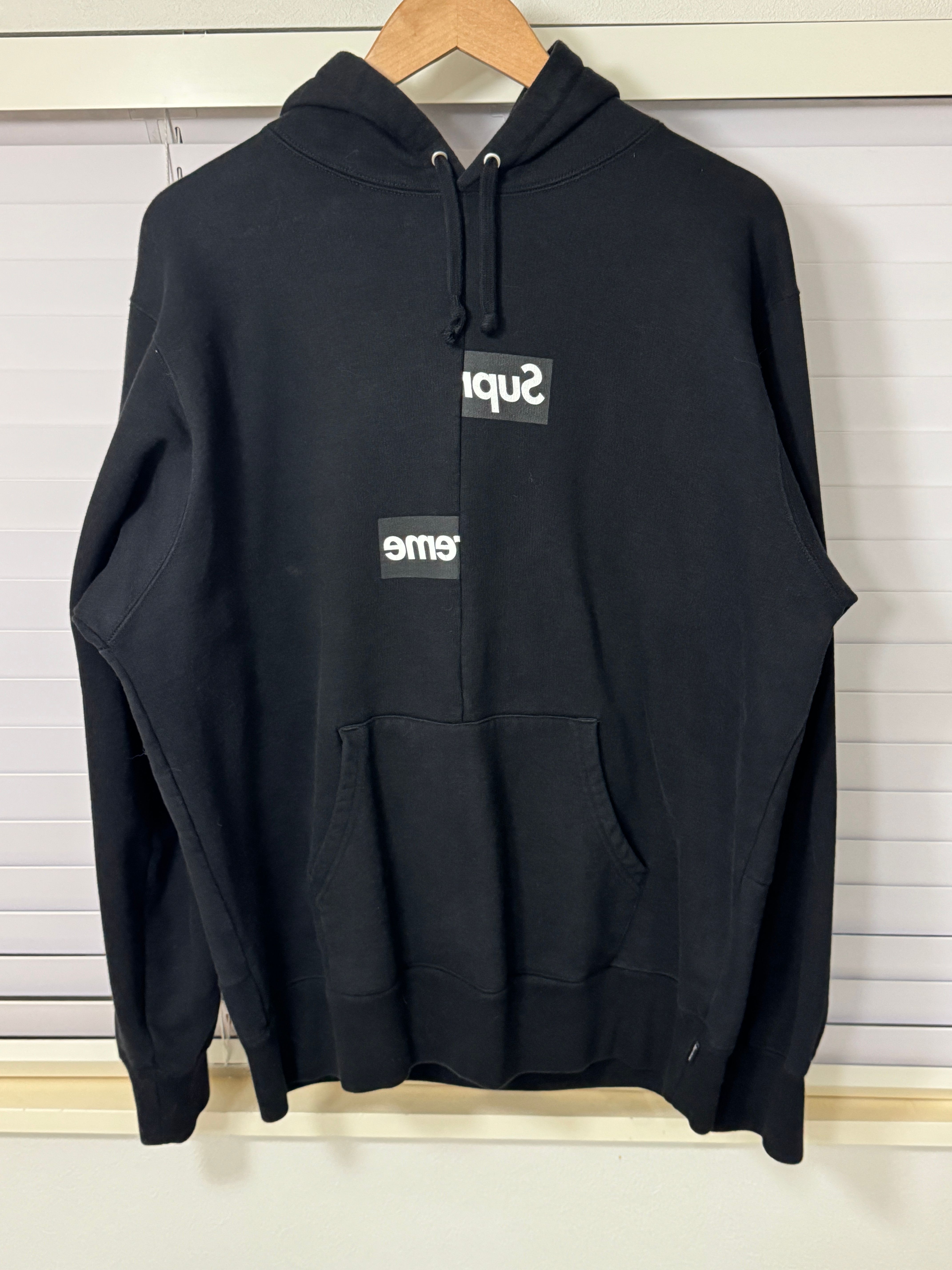 Supreme / Comme des Garçons SHIRT® Split Box Logo Hooded Sweatshirt "Black"