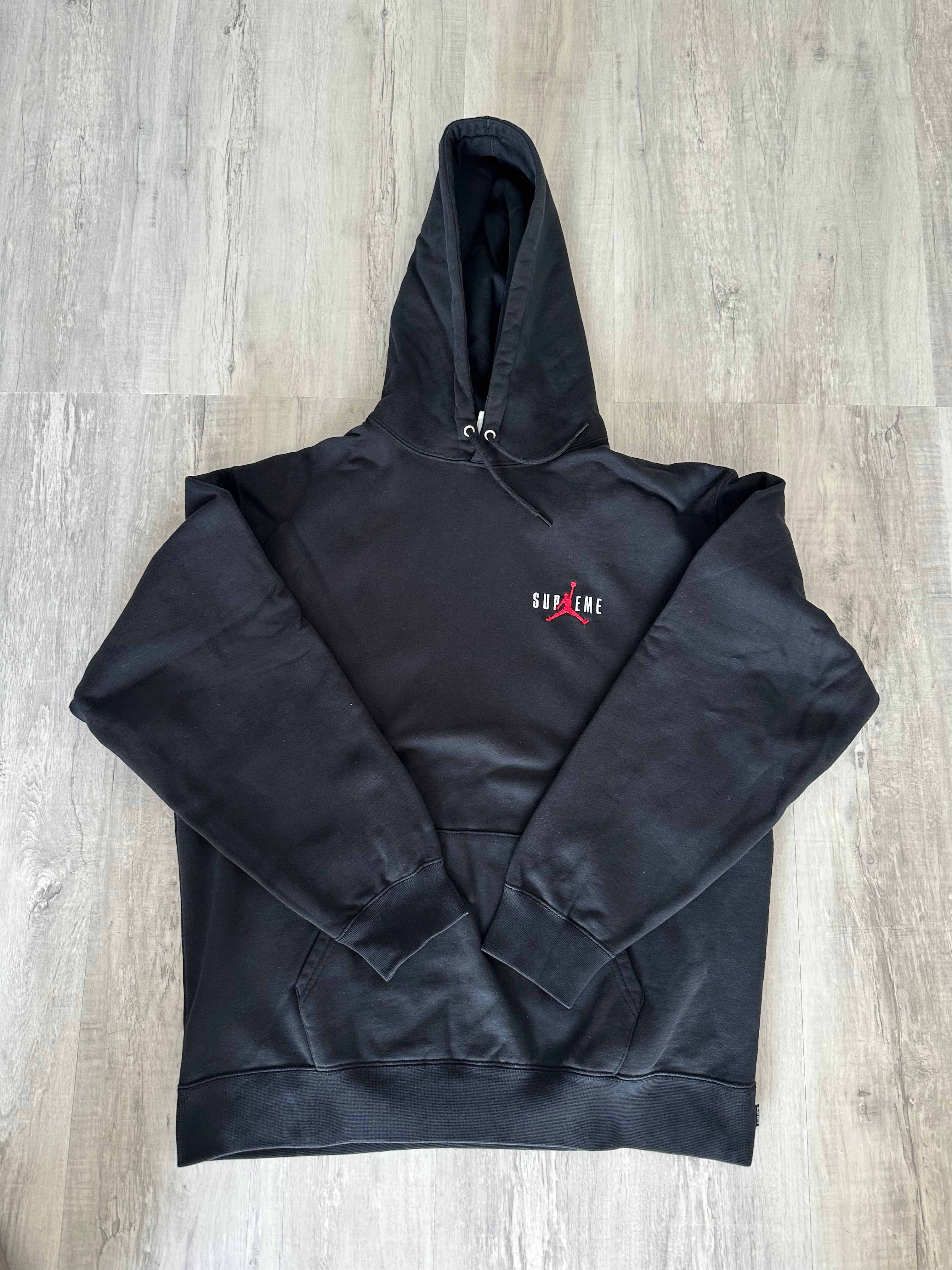 Supreme x Jordan Hooded Sweatshirt "Black"