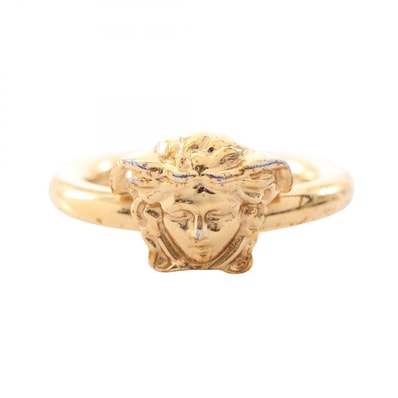 ヴェルサーチ VERSACE メデューサ リング・指輪 ジュエリー GP(ゴールドメッキ) レディース ゴールド系 【中古】