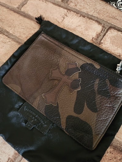Chrome Hearts # 2 Zip Change Perth Leather Cross Patch "Camouflage"