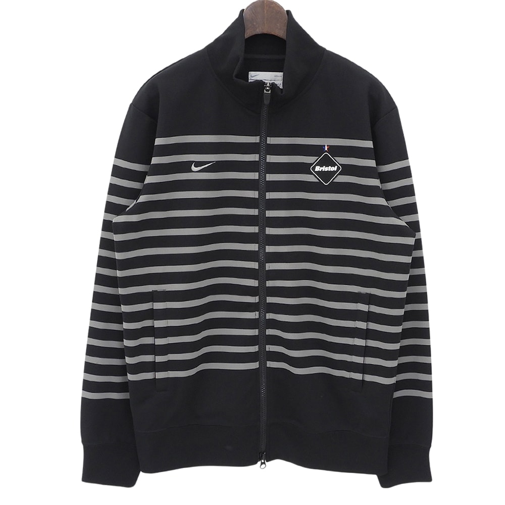 ナイキ ×F.C.Real Bristol 美品 ボーダー トラックジャケット メンズ ブラック M M