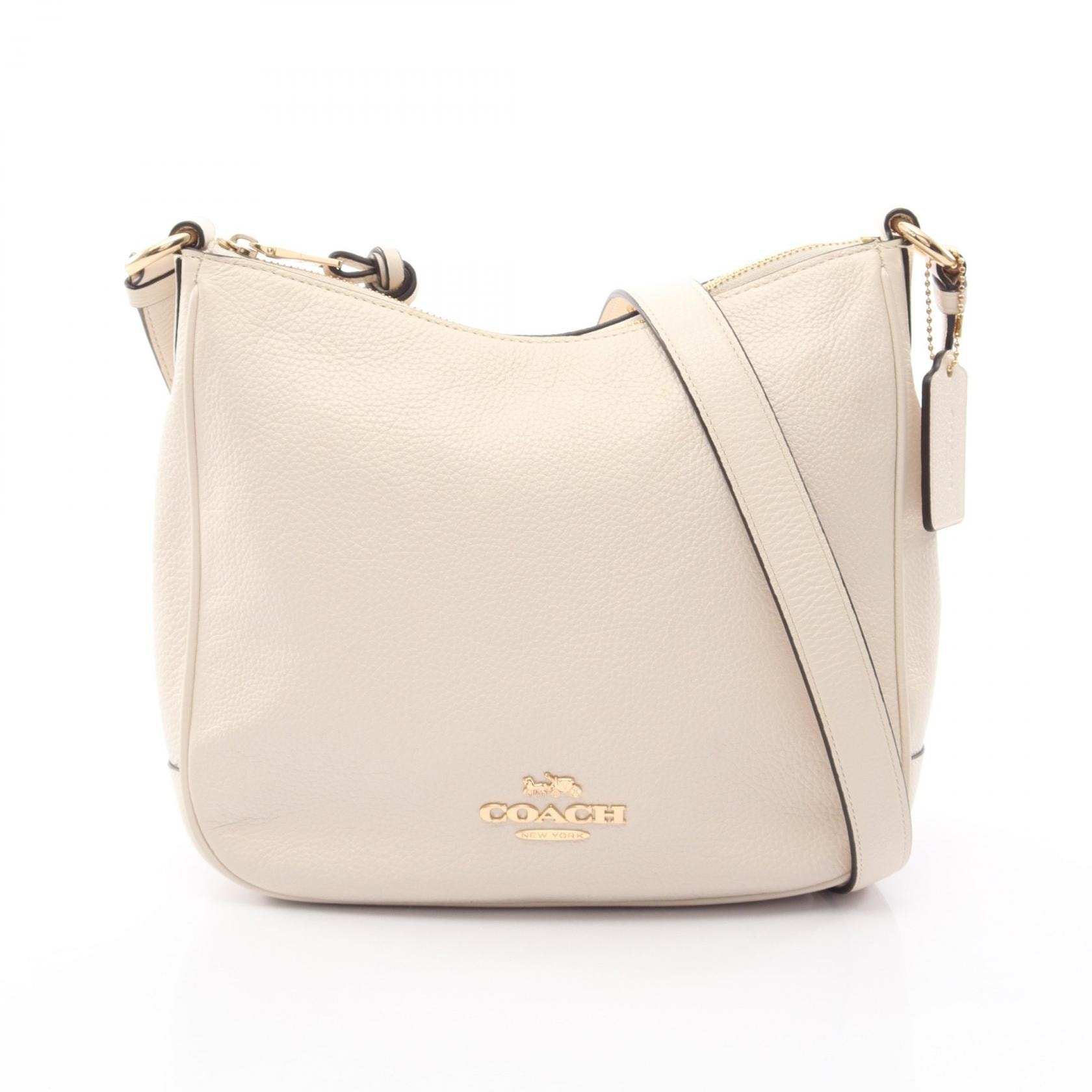 コーチ COACH エリー ファイル ショルダーバッグ バッグ レザー レディース ホワイト系 C1648 【中古】