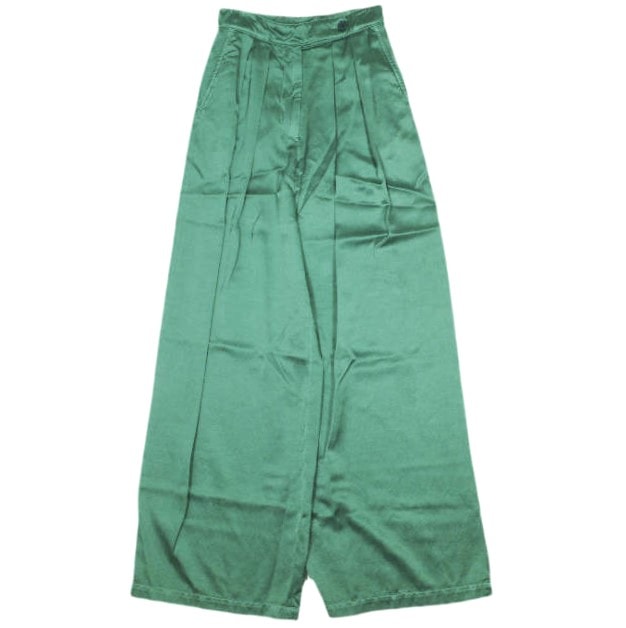 新品 DRIES VAN NOTEN ドリスヴァンノッテン 22AW PAMPLONA 5286 W.W. PANTS 2タックバギーパンツ 222-010925-5286-611 34 EMERALD GREEN 定価77,000円 ワイド ボトムス