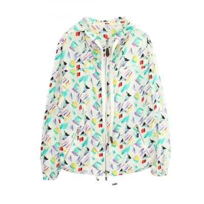 ルイ・ヴィトン LOUIS VUITTON 総柄 ブルゾン フード付き 衣料品 アウター ナイロン レディース ホワイト系 / マルチカラー RW191B NNT FGMA82 【中古】