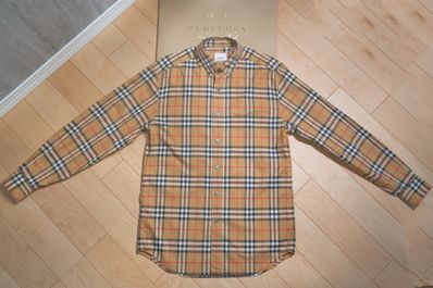 BURBERRY Stretch Cotton Check Shirt