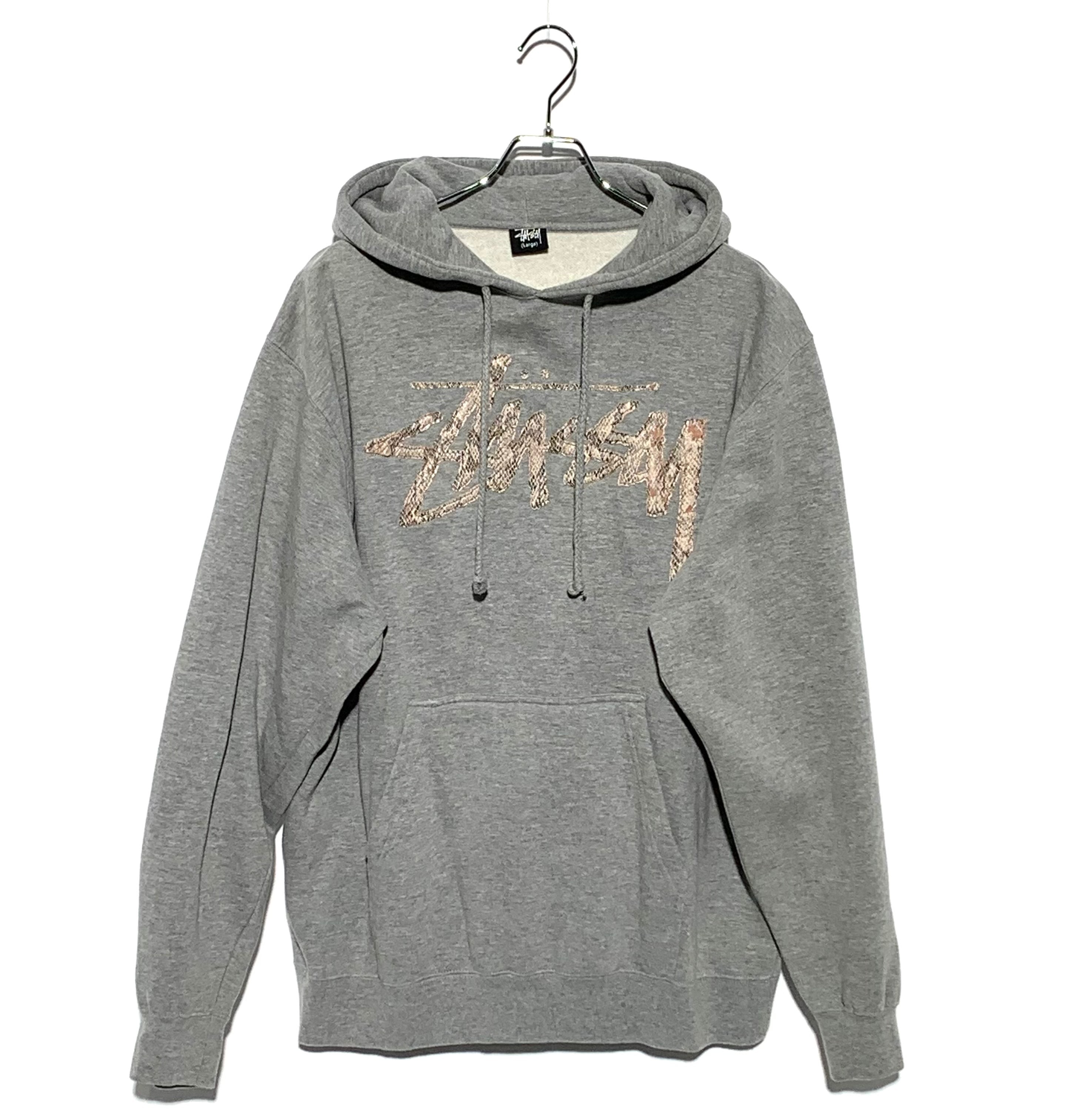 STUSSY SNAKE STOCK LOGO HOODIE Grey