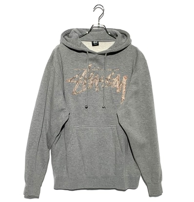 STUSSY SNAKE STOCK LOGO HOODIE Grey