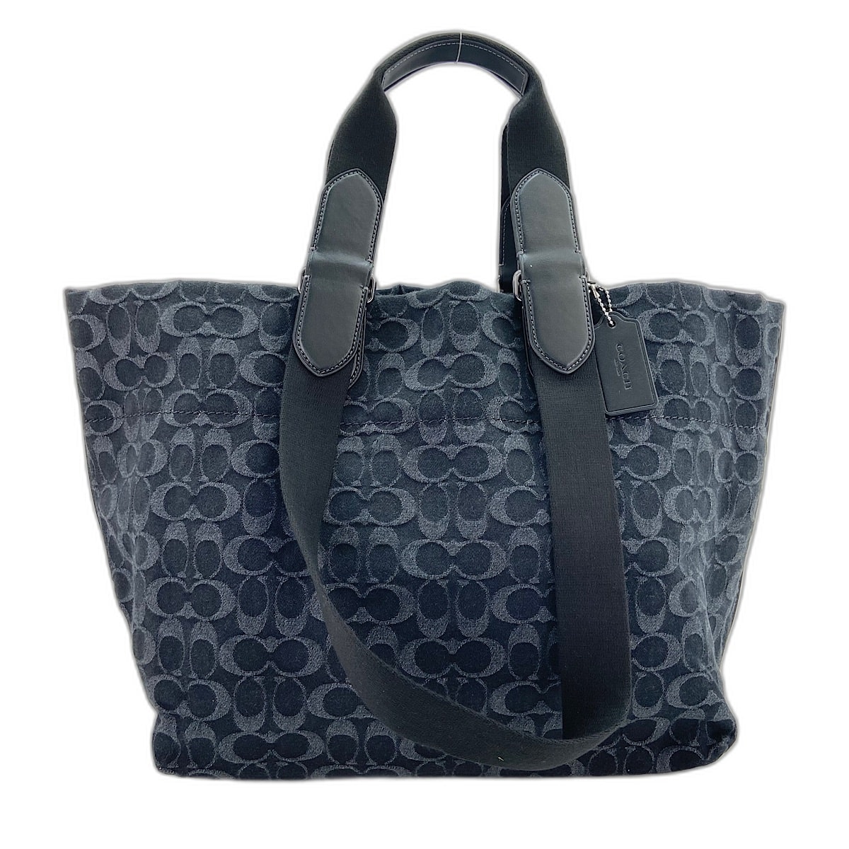 コーチ COACH スモールツアー シグネチャー ボストンバッグ デニム【中古】