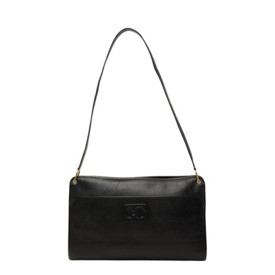 ディオール CDロゴ ワンショルダーバッグ ハンドバッグ ブラック レザー レディース Dior 中古