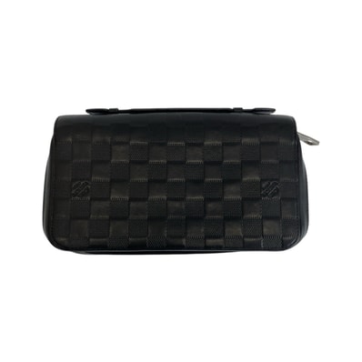 美品 LOUIS VUITTON ルイヴィトン ダミエアンフィニ ジッピーXL オニキス ブラック シルバー金具 レザー 長財布 オーガナイザー クラッチバッグ 506567 【中古】