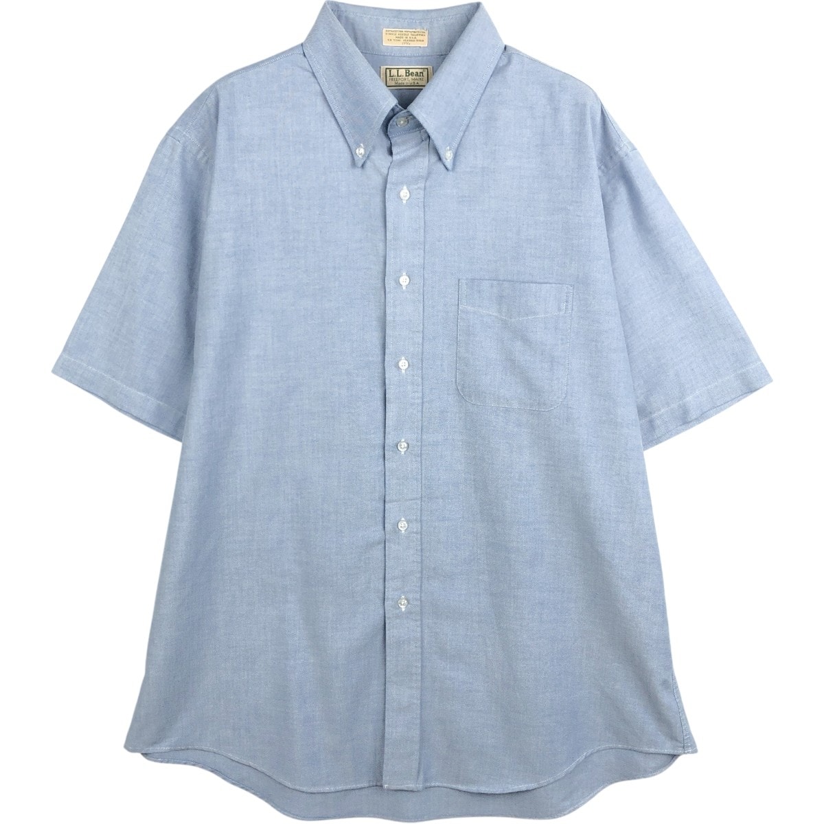 古着 70~80年代 エルエルビーン L.L.Bean 半袖 ボタンダウンシャツ USA製 メンズXL相当 ヴィンテージ/eaa668127