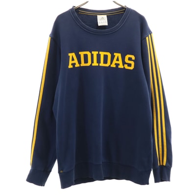 adidas アディダス 長袖 スウェット トレーナー O ネイビー