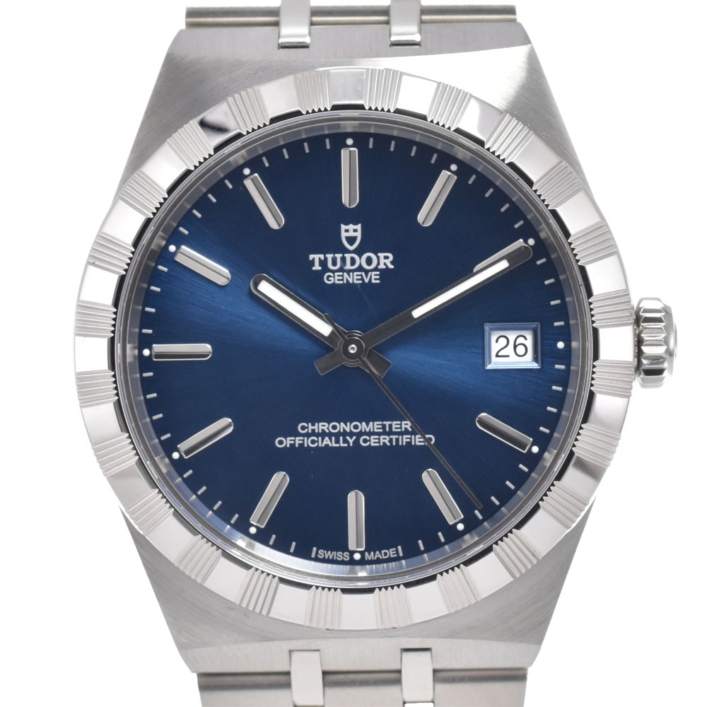 チューダー TUDOR 2836C1A0-0102 ロイヤル デイト ブルー 自動巻き ユニセックス 極美品 箱・保証書付き 腕時計 M#151168